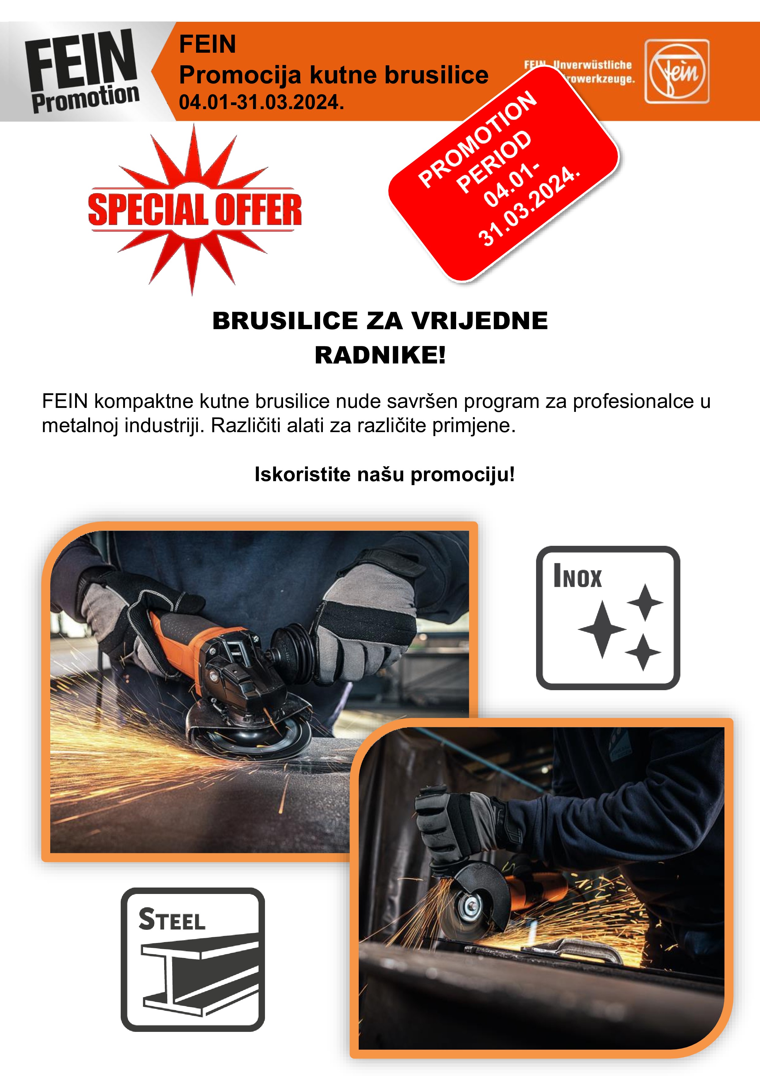 Akcije Fein alata - Brusilice